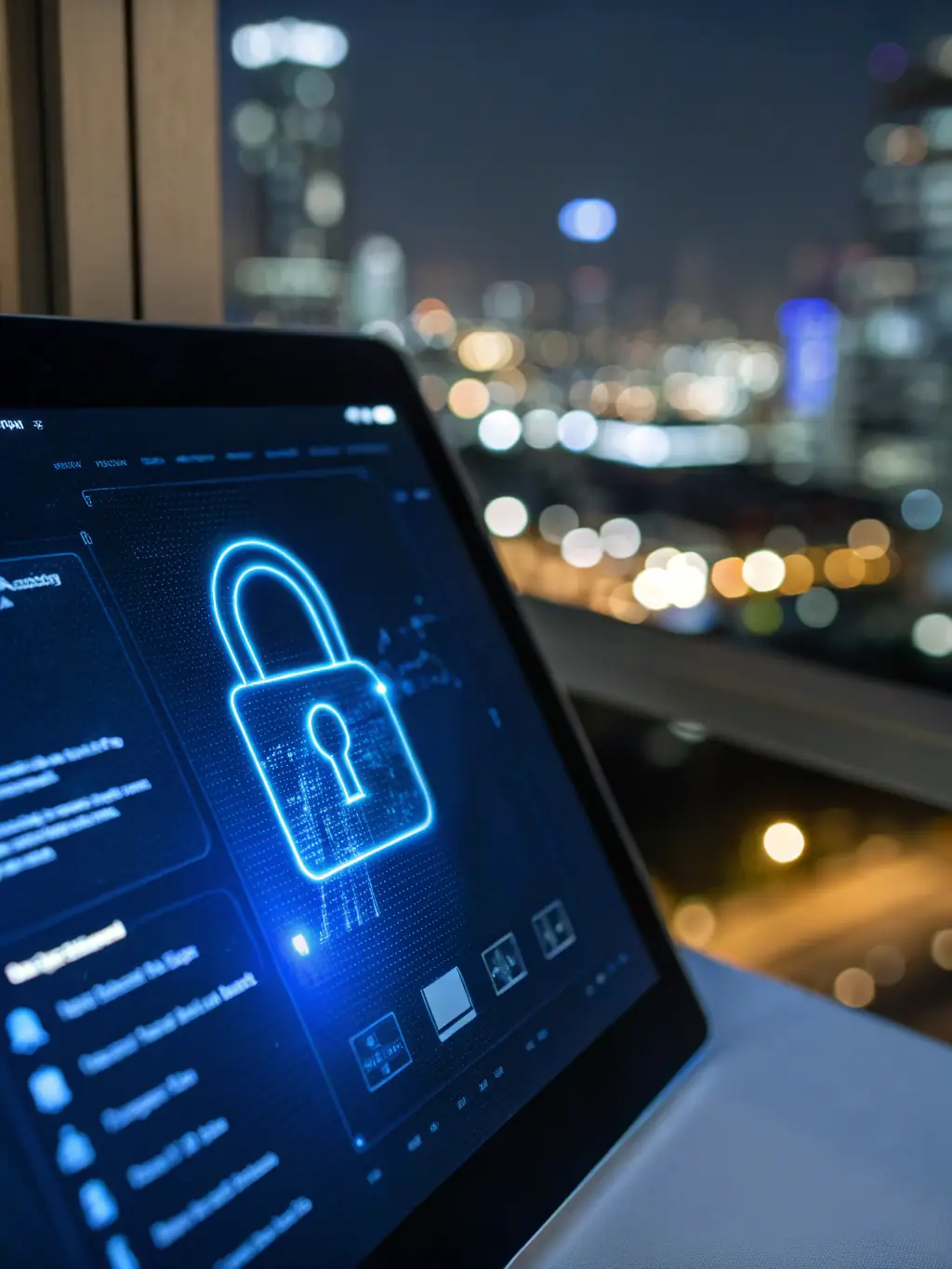 A secure digital interface showcasing Tramscard.com's advanced encryption and fraud detection capabilities, emphasizing the platform's commitment to transaction security.
